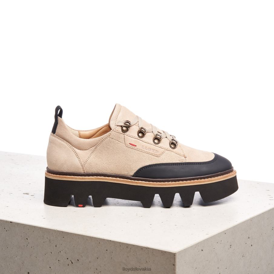 LLOYD hladké kožené tenisky ženy topánky béžová 6R0JN1177