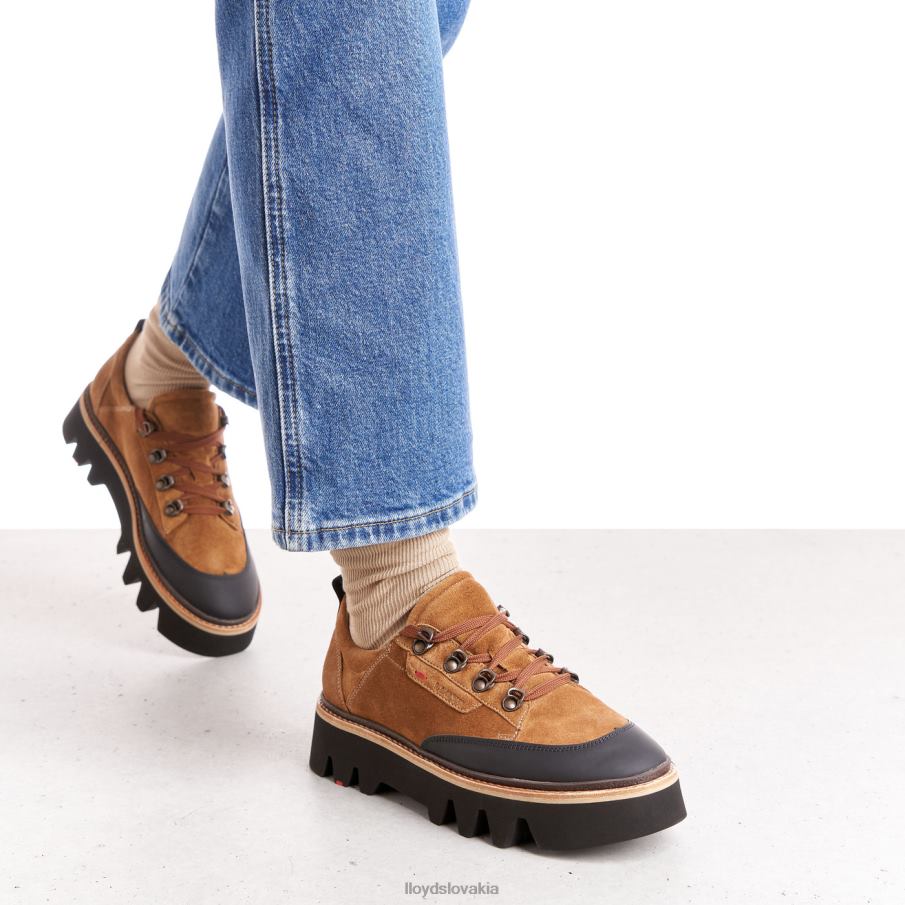 LLOYD hladké kožené tenisky ženy topánky hnedá 6R0JN1176