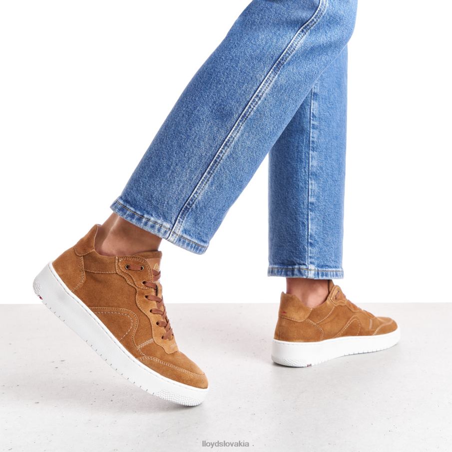 LLOYD kožené nízke tenisky ženy topánky hnedá 6R0JN782