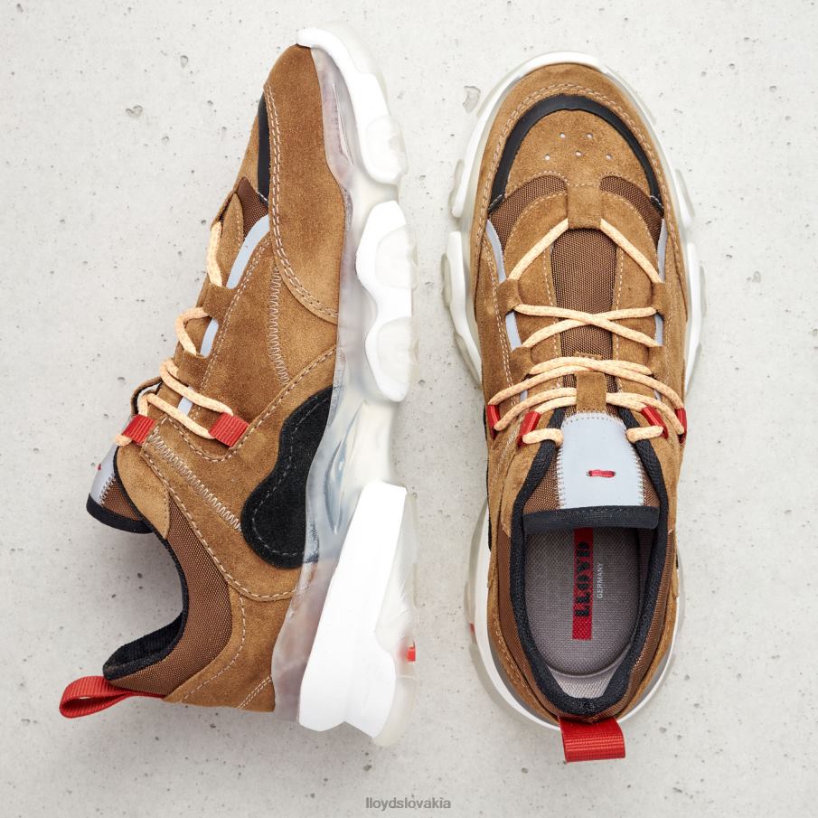 LLOYD kožené nízke tenisky ženy topánky hnedá 6R0JN787