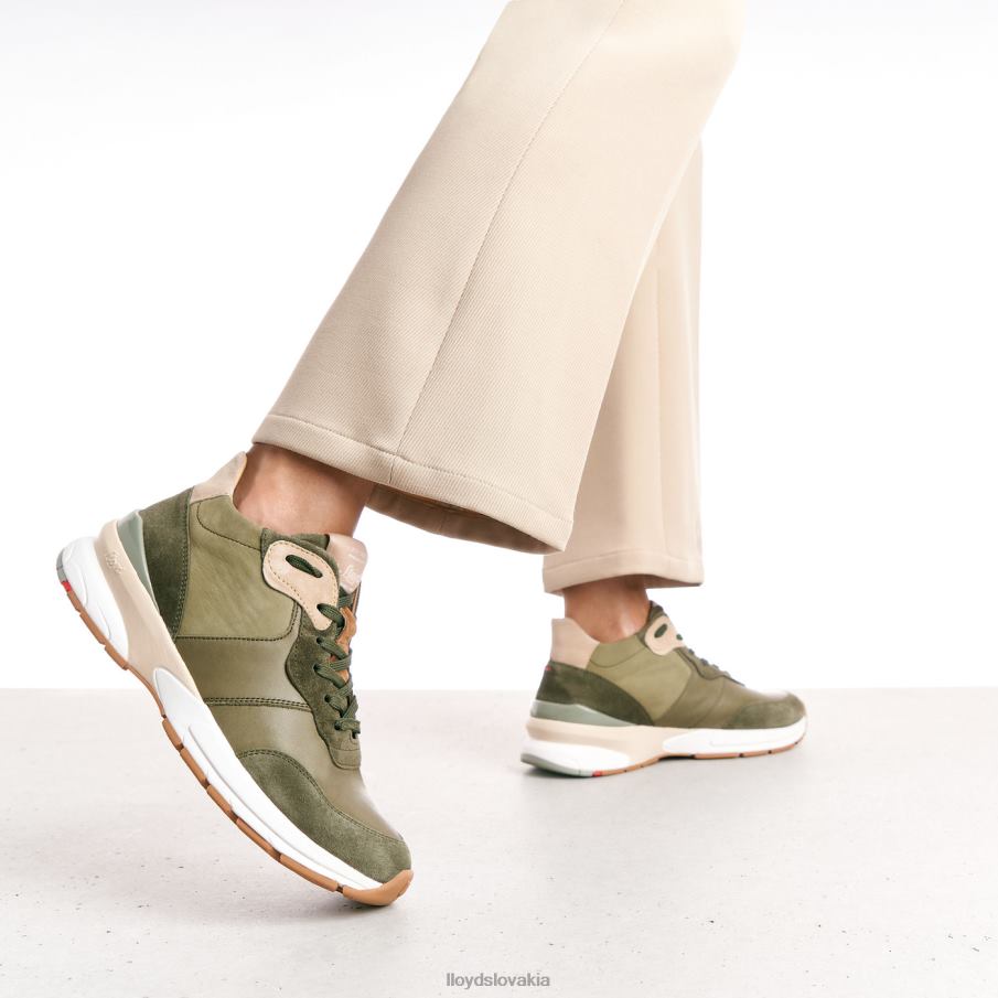 LLOYD kožené nízke tenisky ženy topánky zelená 6R0JN767