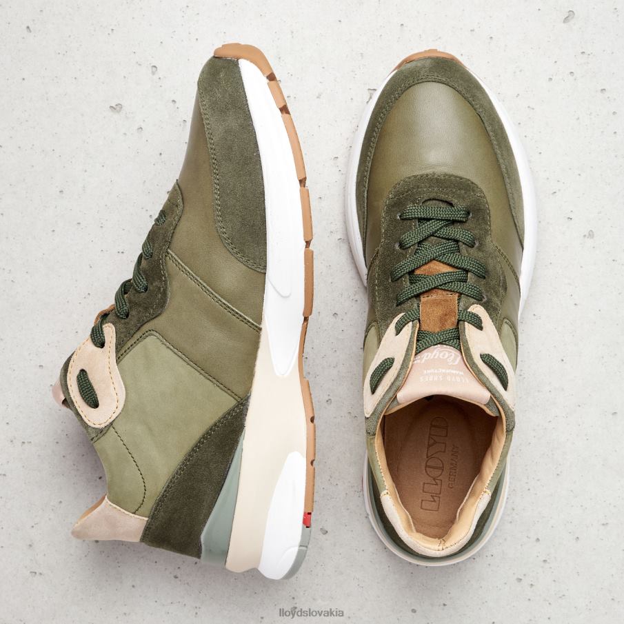 LLOYD kožené nízke tenisky ženy topánky zelená 6R0JN767