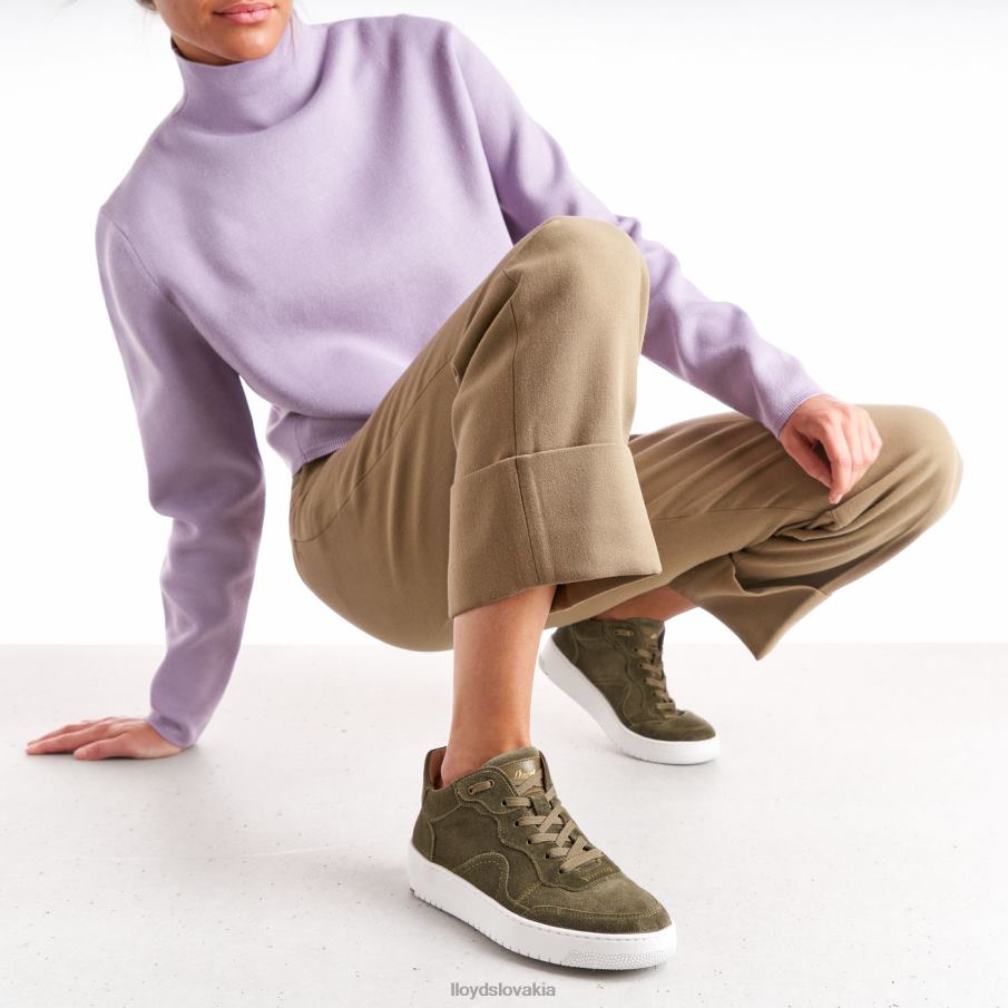 LLOYD kožené nízke tenisky ženy topánky zelená 6R0JN768