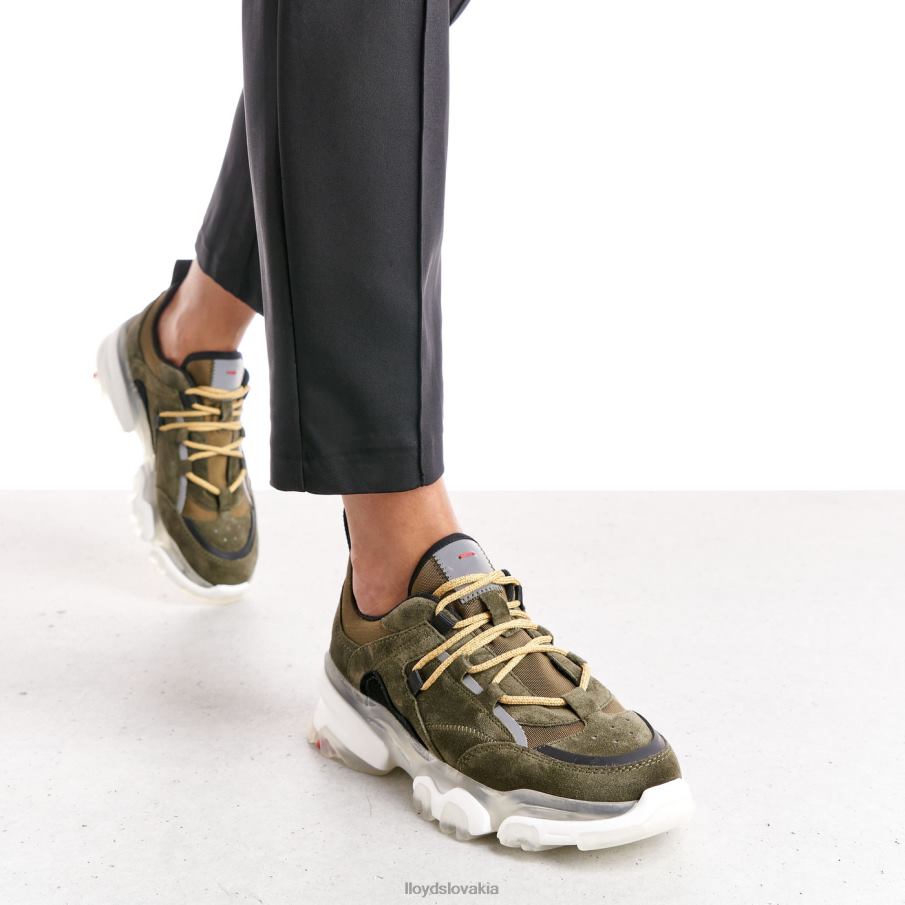 LLOYD kožené nízke tenisky ženy topánky zelená 6R0JN780