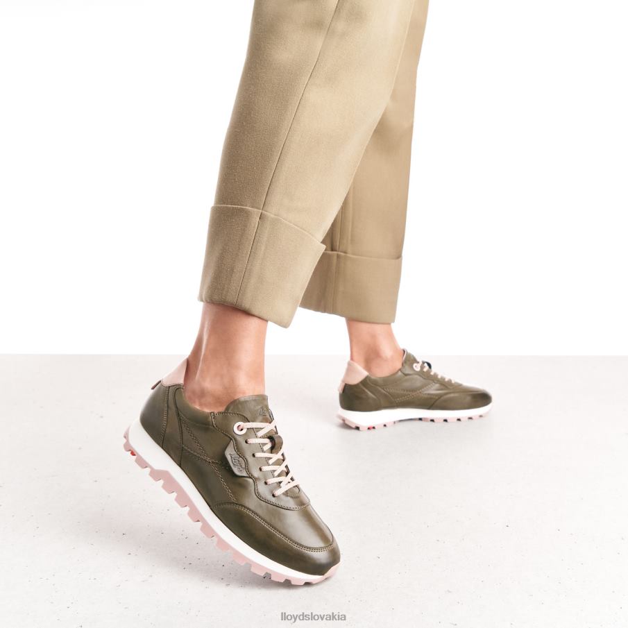 LLOYD nízke kožené tenisky ženy topánky zelená 6R0JN801