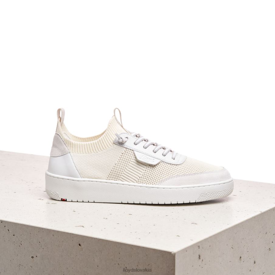 LLOYD strakaté hladké kožené tenisky ženy topánky biely 6R0JN806