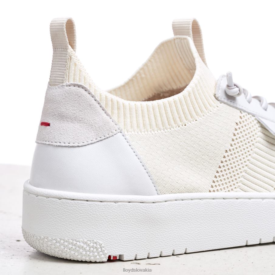 LLOYD strakaté hladké kožené tenisky ženy topánky biely 6R0JN806