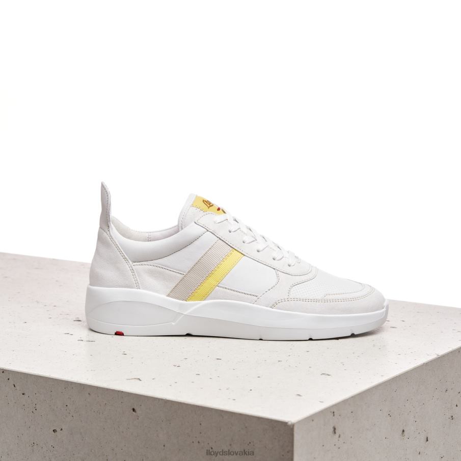 LLOYD strakaté hladké kožené tenisky ženy topánky biely 6R0JN808