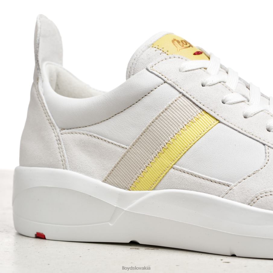 LLOYD strakaté hladké kožené tenisky ženy topánky biely 6R0JN808