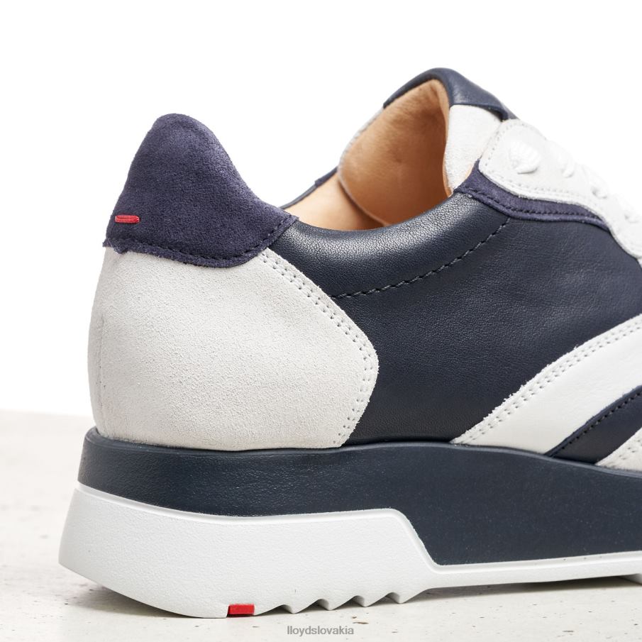 LLOYD strakaté hladké kožené tenisky ženy topánky biely 6R0JN870