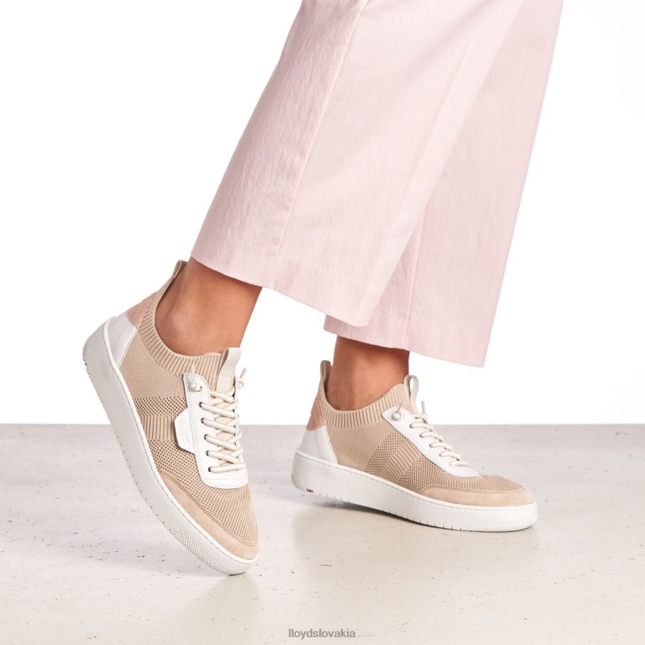 LLOYD strakaté hladké kožené tenisky ženy topánky kombinované 6R0JN783