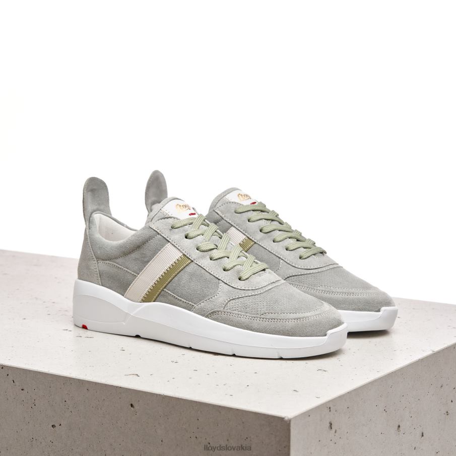 LLOYD strakaté hladké kožené tenisky ženy topánky zelená 6R0JN809
