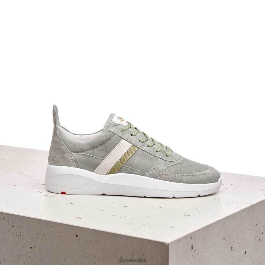 LLOYD strakaté hladké kožené tenisky ženy topánky zelená 6R0JN809