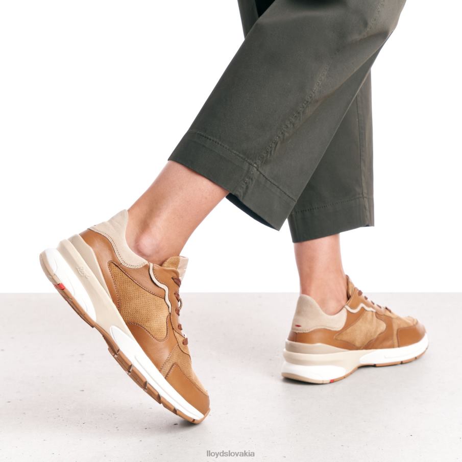 LLOYD tenisky z ovčej kože ženy topánky hnedá 6R0JN804