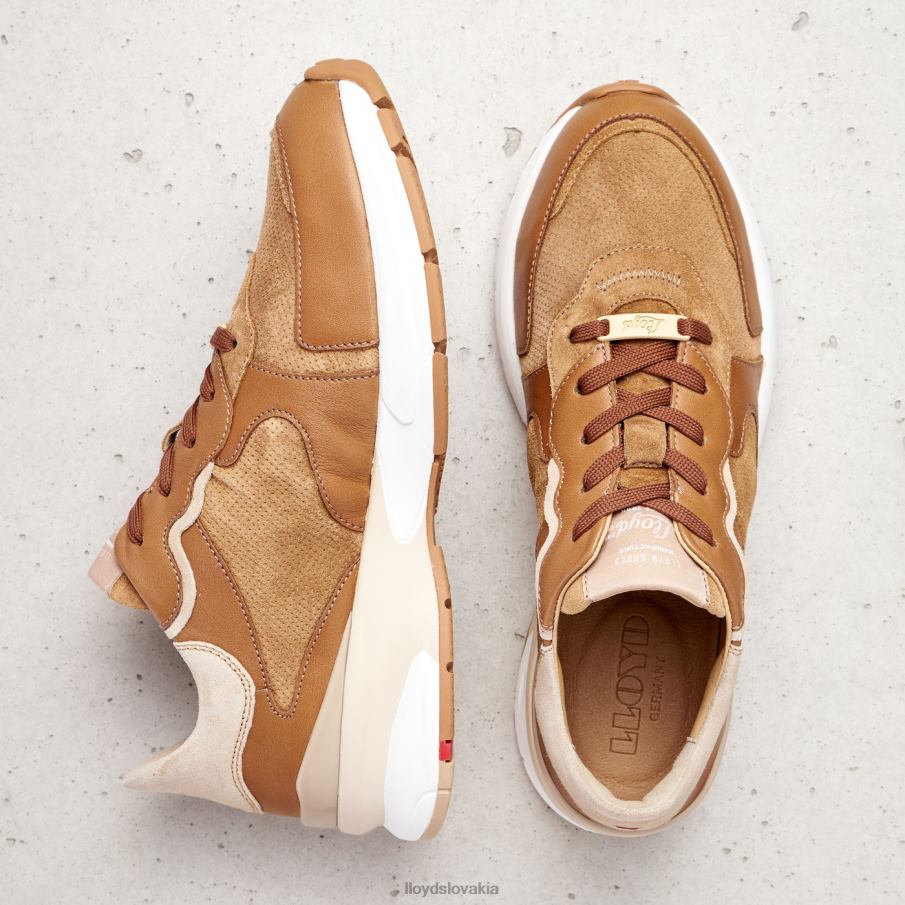 LLOYD tenisky z ovčej kože ženy topánky hnedá 6R0JN804