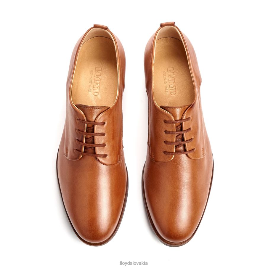 LLOYD fľakaté šnurovacie poltopánky ženy topánky hnedá 6R0JN1030