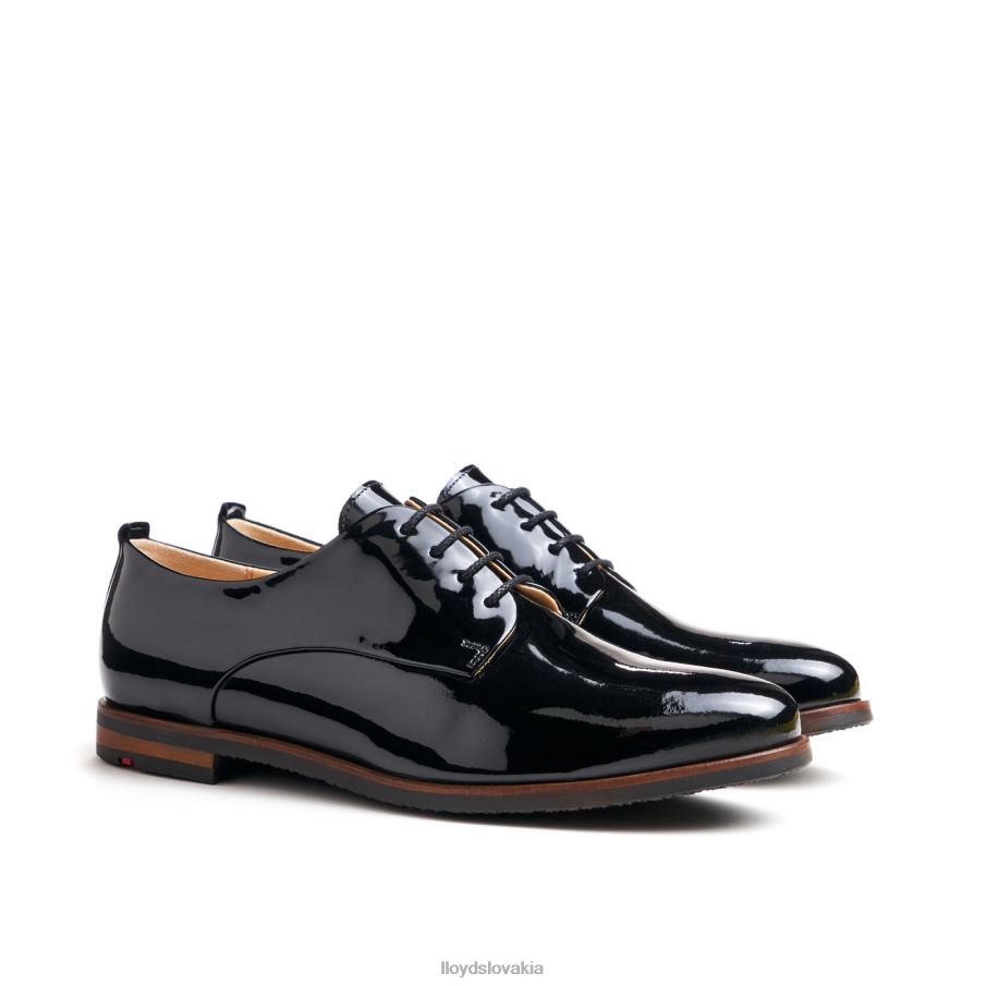 LLOYD fľakaté šnurovacie poltopánky ženy topánky čierna 6R0JN1047