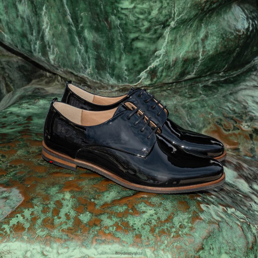 LLOYD fľakaté šnurovacie poltopánky ženy topánky čierna 6R0JN1047