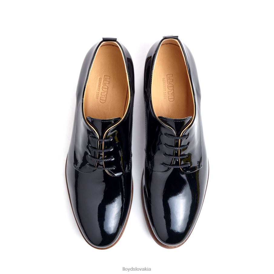 LLOYD fľakaté šnurovacie poltopánky ženy topánky čierna 6R0JN1047