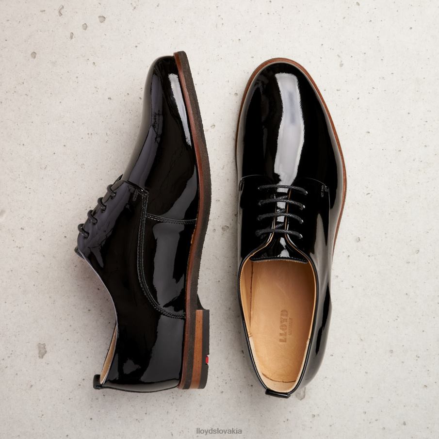 LLOYD fľakaté šnurovacie poltopánky ženy topánky čierna 6R0JN1047