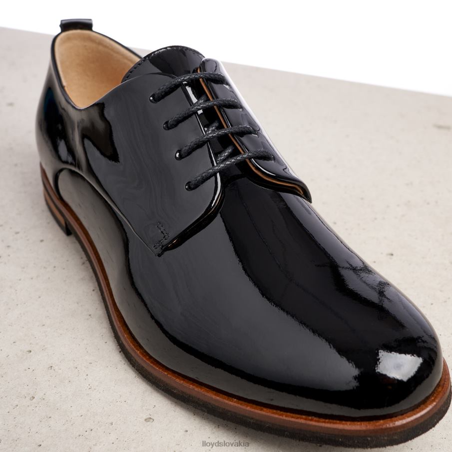 LLOYD fľakaté šnurovacie poltopánky ženy topánky čierna 6R0JN1047