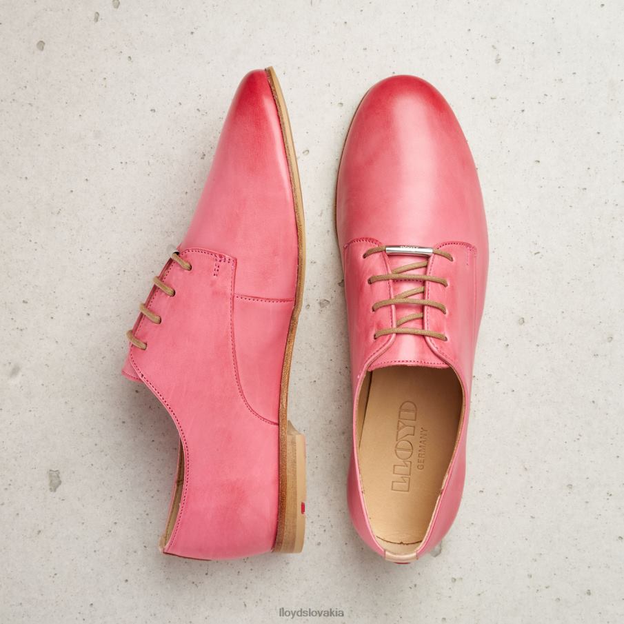 LLOYD čipkové hladké kožené poltopánky ženy topánky Ružová 6R0JN1093