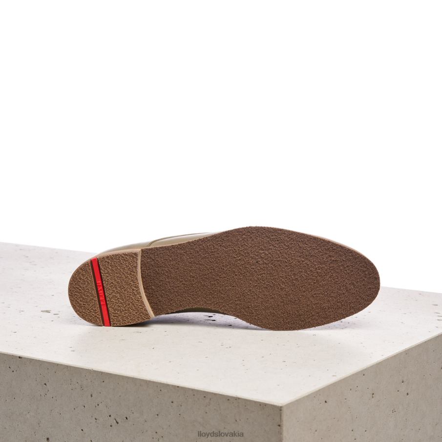 LLOYD čipkové hladké kožené poltopánky ženy topánky zelená 6R0JN1098