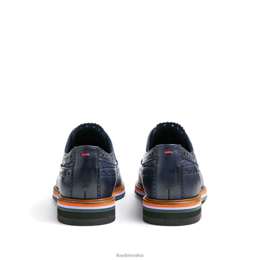 LLOYD kožené čipkované poltopánky ženy topánky Modrá 6R0JN1033