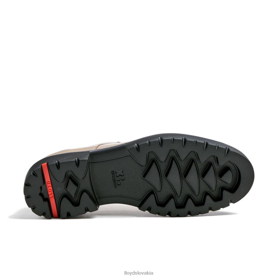 LLOYD kožené čipkované poltopánky ženy topánky béžová 6R0JN1029