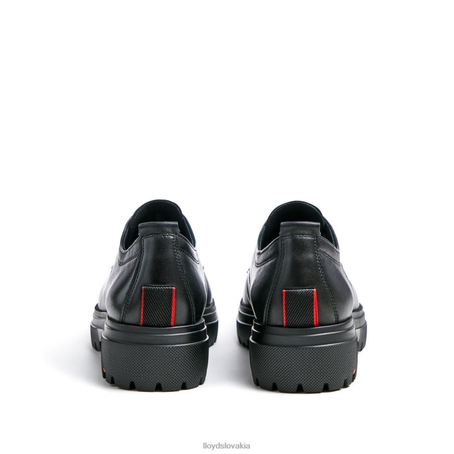 LLOYD kožené čipkované poltopánky ženy topánky čierna 6R0JN1028