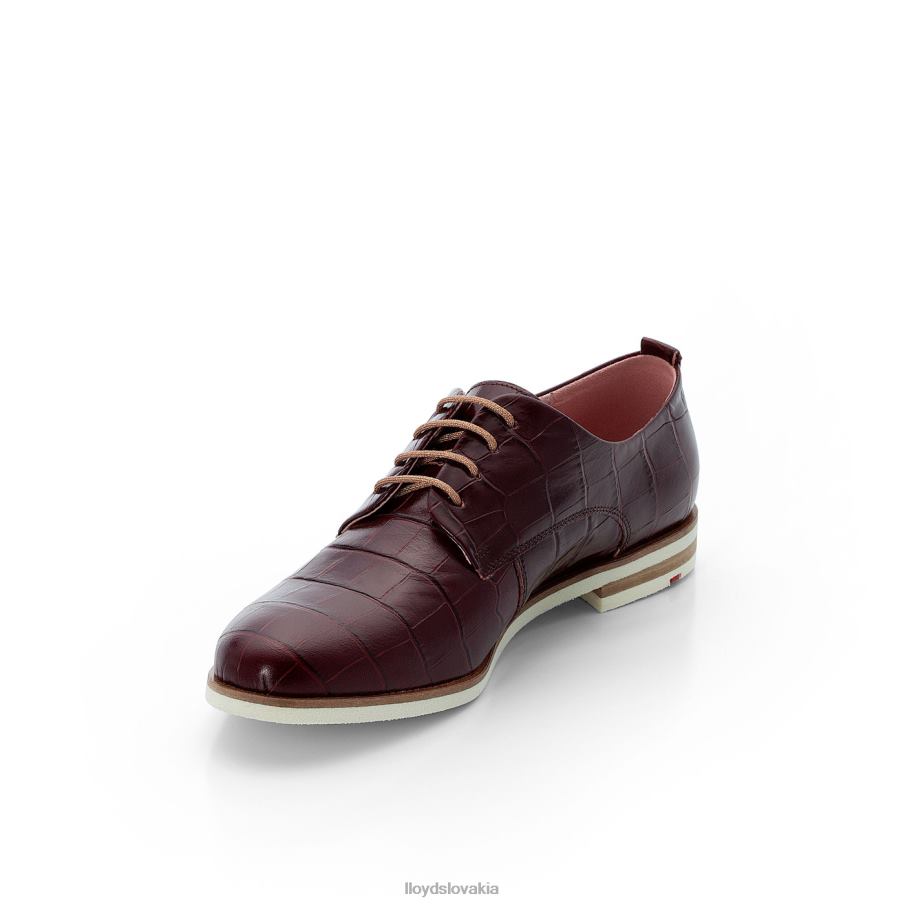 LLOYD kožené krajkové poltopánky ženy topánky červená 6R0JN1092