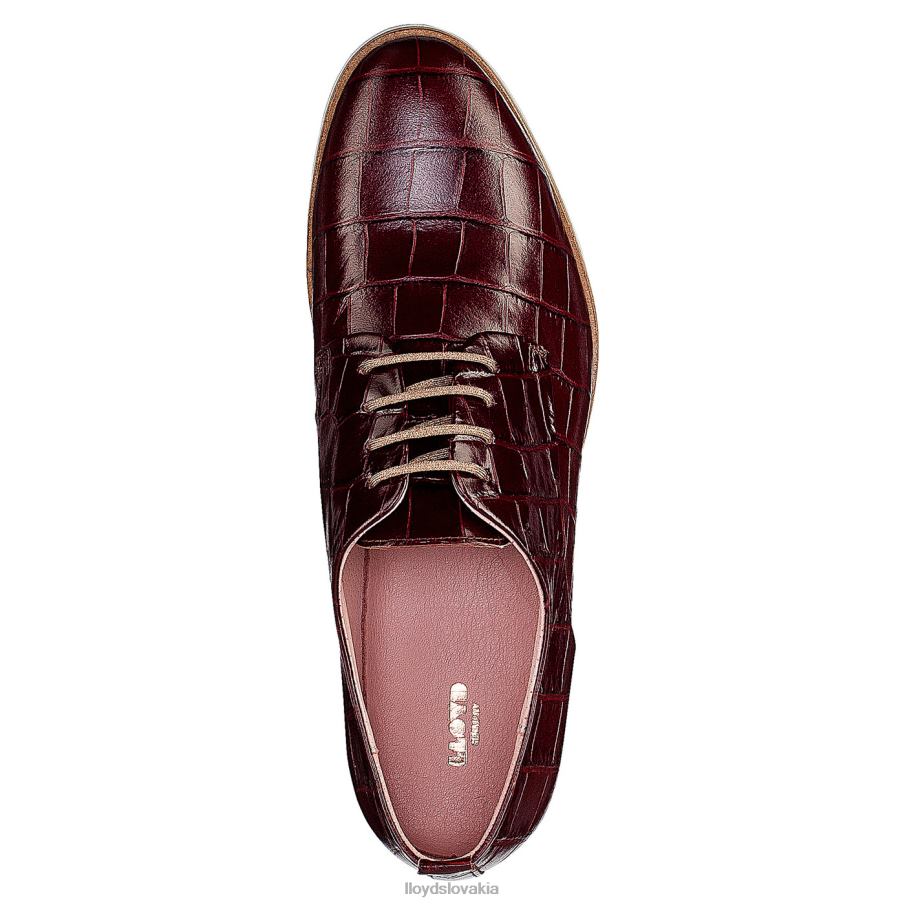 LLOYD kožené krajkové poltopánky ženy topánky červená 6R0JN1092