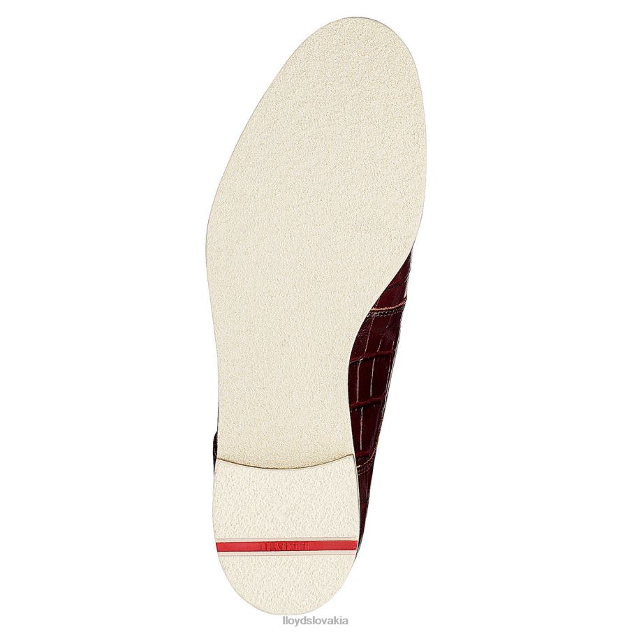 LLOYD kožené krajkové poltopánky ženy topánky červená 6R0JN1092