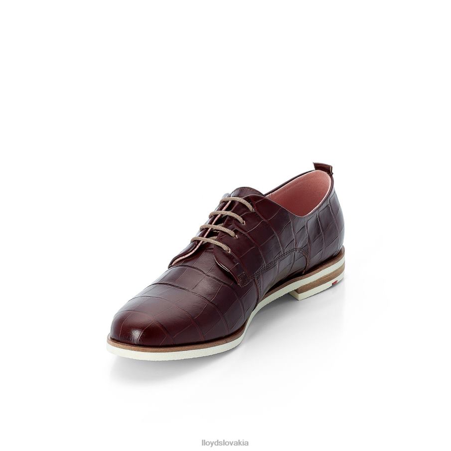 LLOYD kožené krajkové poltopánky ženy topánky hnedá 6R0JN1091