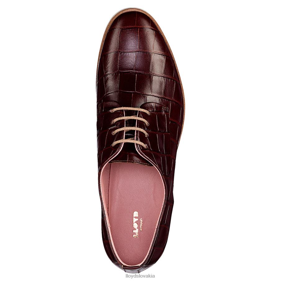 LLOYD kožené krajkové poltopánky ženy topánky hnedá 6R0JN1091