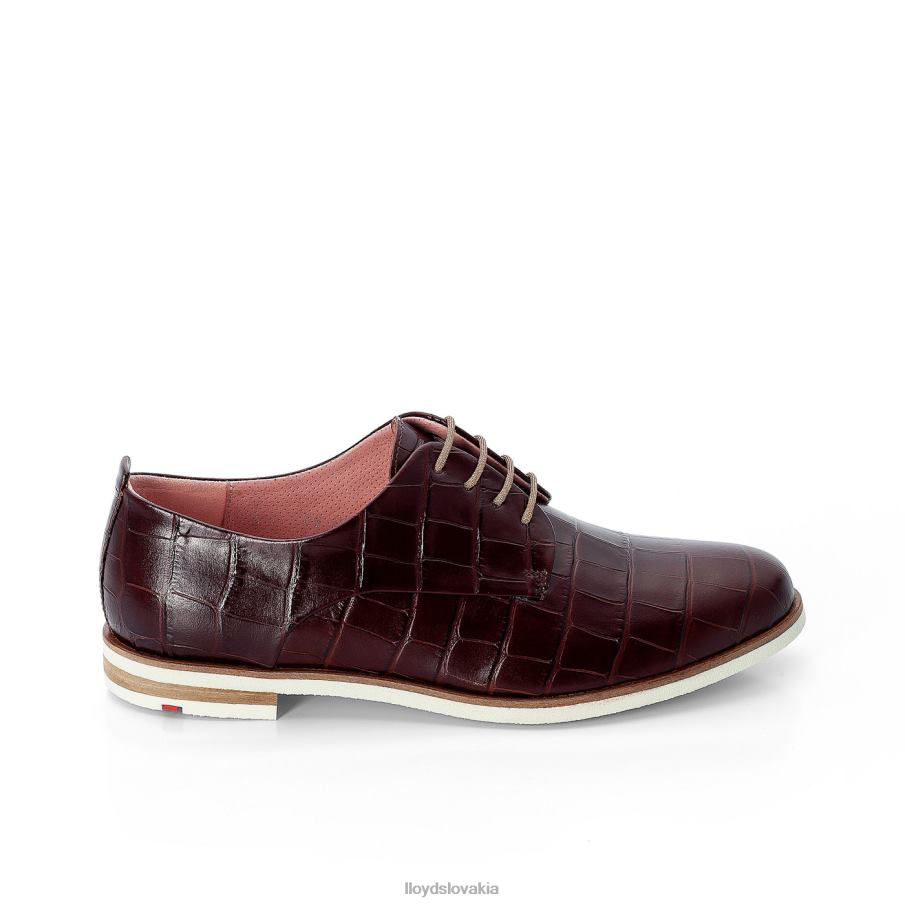 LLOYD kožené krajkové poltopánky ženy topánky hnedá 6R0JN1091