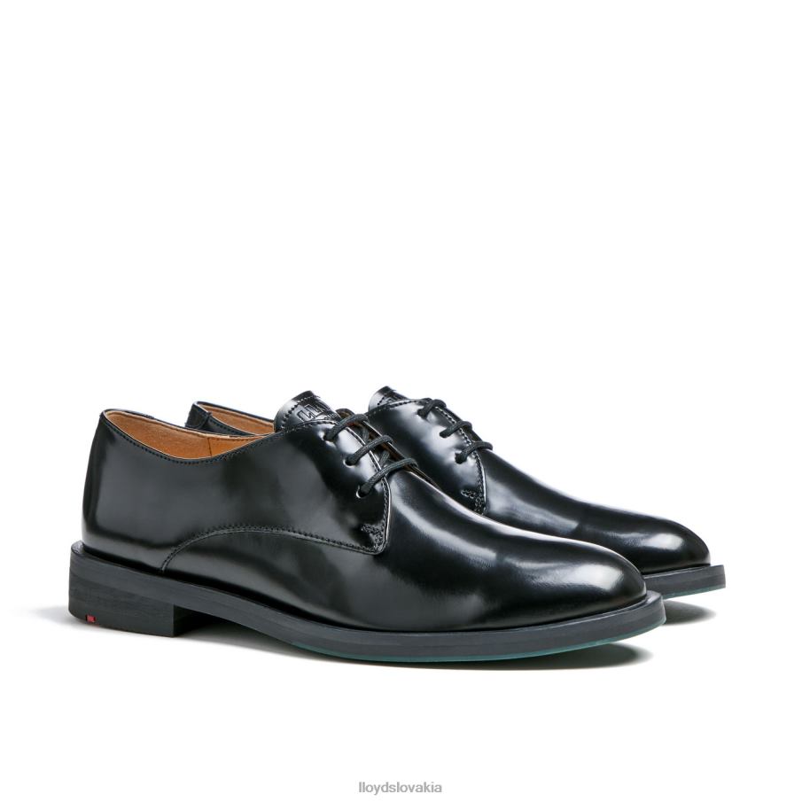 LLOYD kožené krajkové poltopánky ženy topánky čierna 6R0JN1022