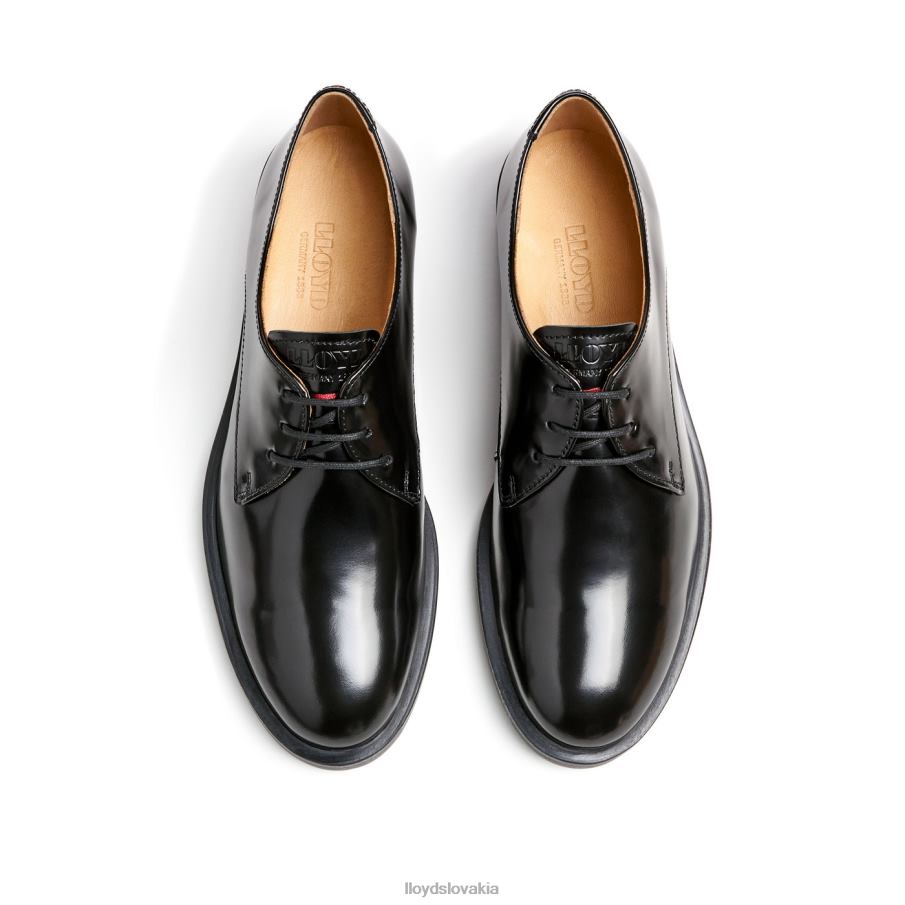 LLOYD kožené krajkové poltopánky ženy topánky čierna 6R0JN1022