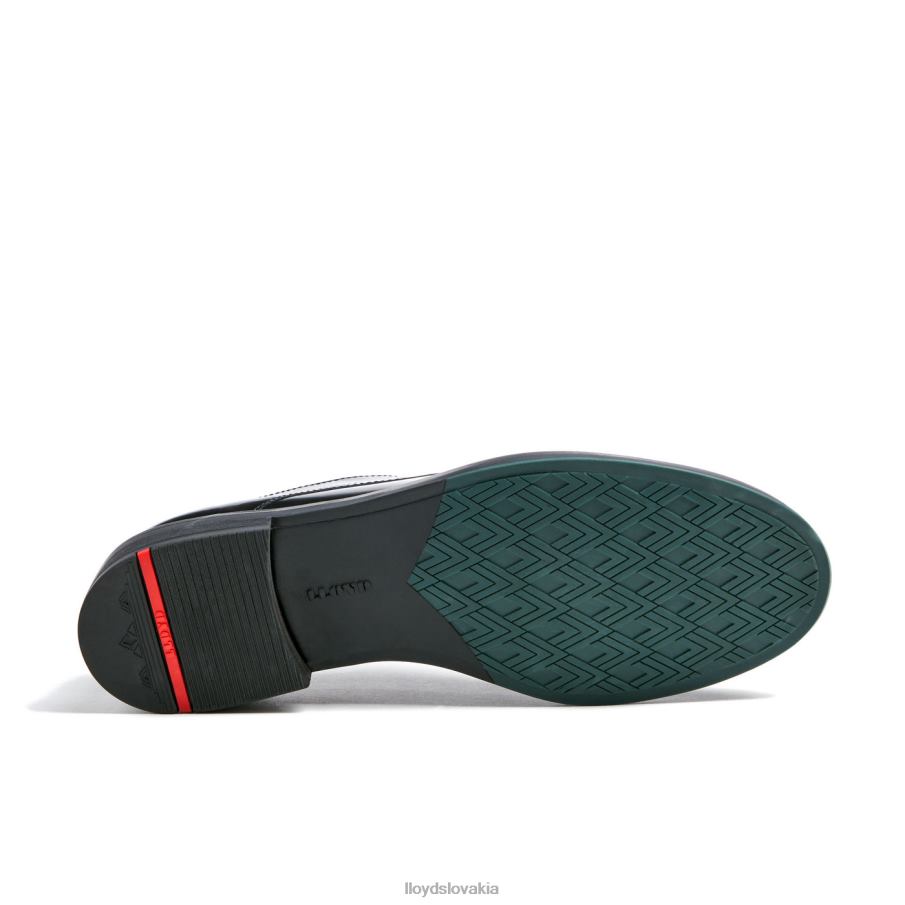 LLOYD kožené krajkové poltopánky ženy topánky čierna 6R0JN1022