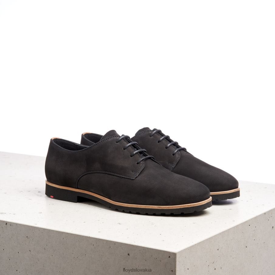 LLOYD kožené krajkové poltopánky ženy topánky čierna 6R0JN1071