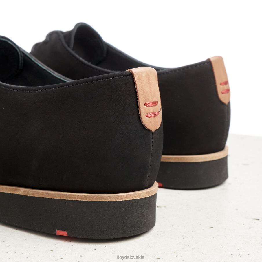 LLOYD kožené krajkové poltopánky ženy topánky čierna 6R0JN1071