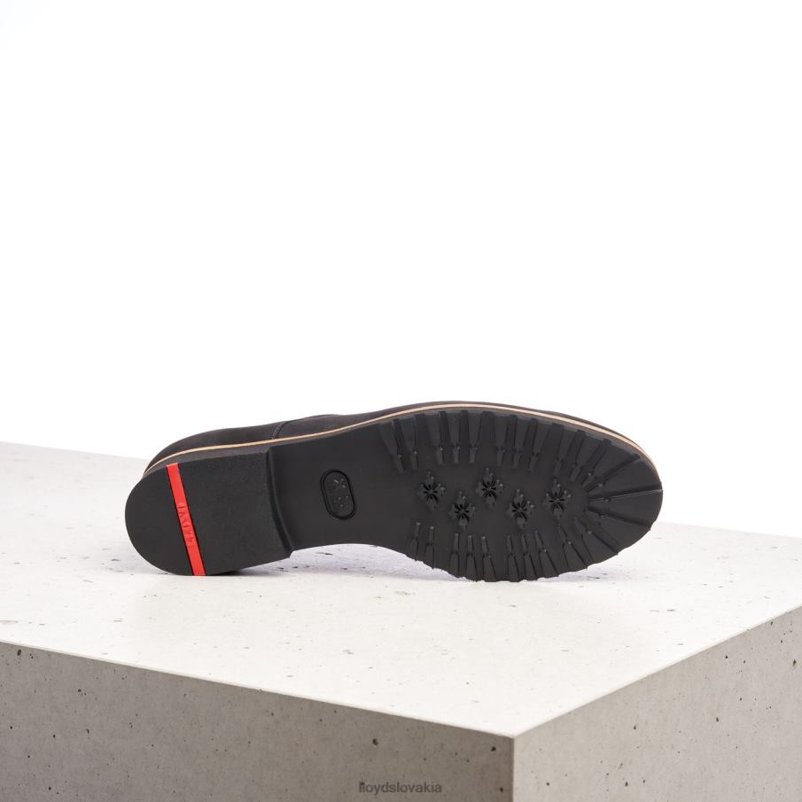 LLOYD kožené krajkové poltopánky ženy topánky čierna 6R0JN1071