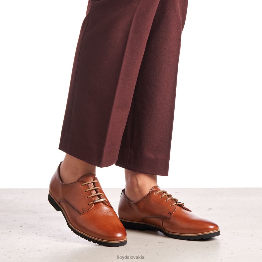 LLOYD krajkové kožené poltopánky ženy topánky hnedá 6R0JN1057