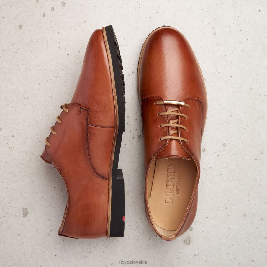 LLOYD krajkové kožené poltopánky ženy topánky hnedá 6R0JN1057