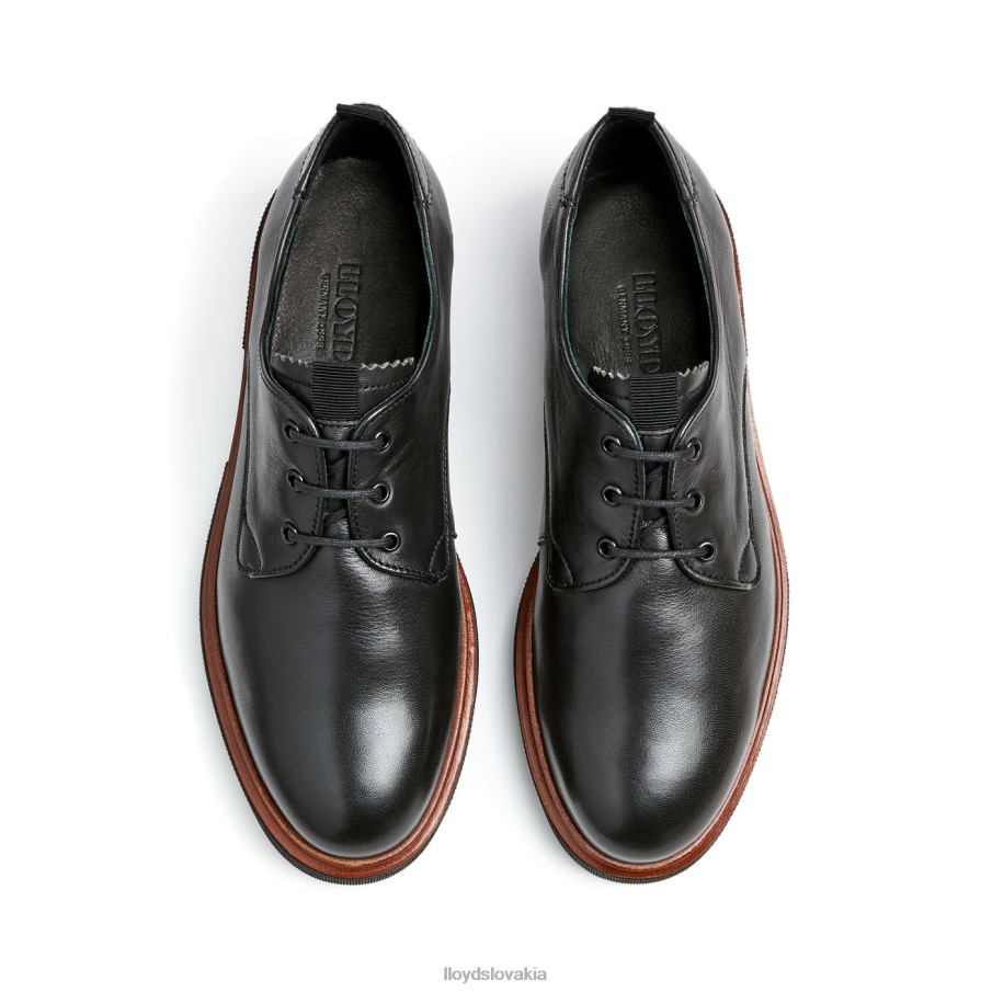 LLOYD krajkové kožené poltopánky ženy topánky čierna 6R0JN1049