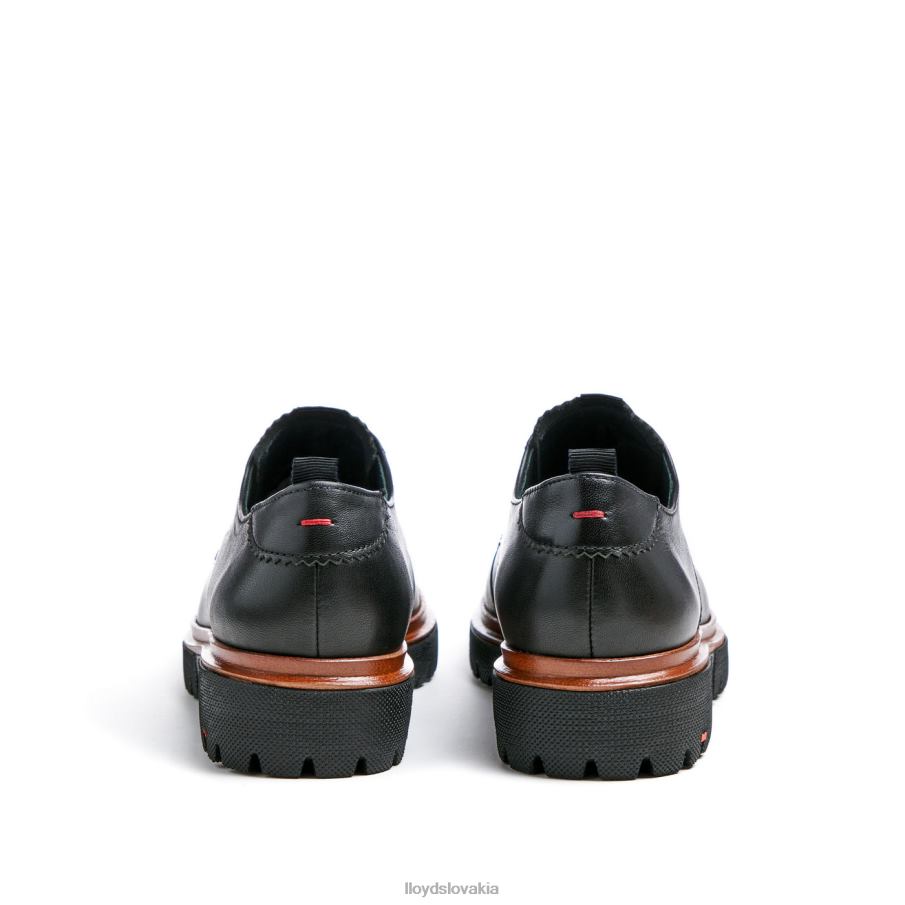 LLOYD krajkové kožené poltopánky ženy topánky čierna 6R0JN1049