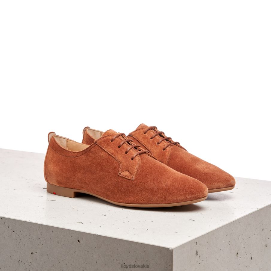 LLOYD semišové šnurovacie poltopánky ženy topánky hnedá 6R0JN1185